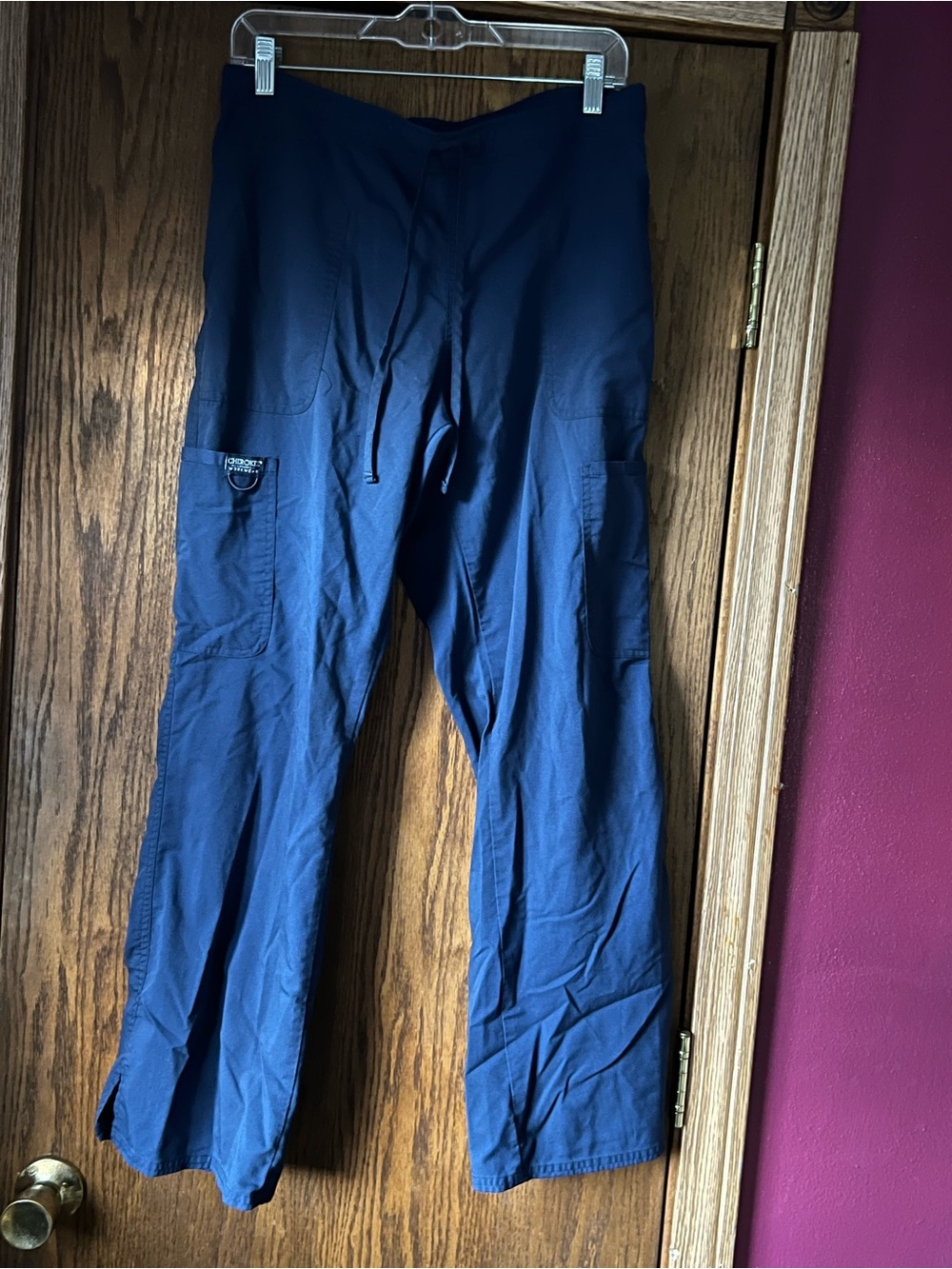 Navy Blue Cargo Scrub Pants A14 size medium